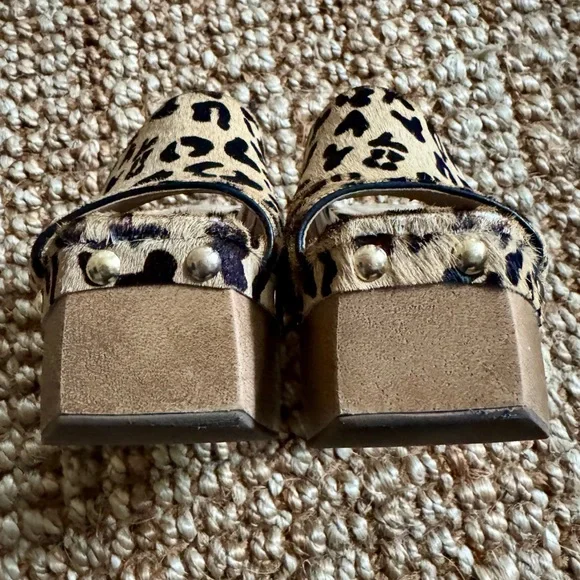 Vince Camuto Leopard-Print Open-Toe Platforms in Tan and Black - Picture 5 of 8